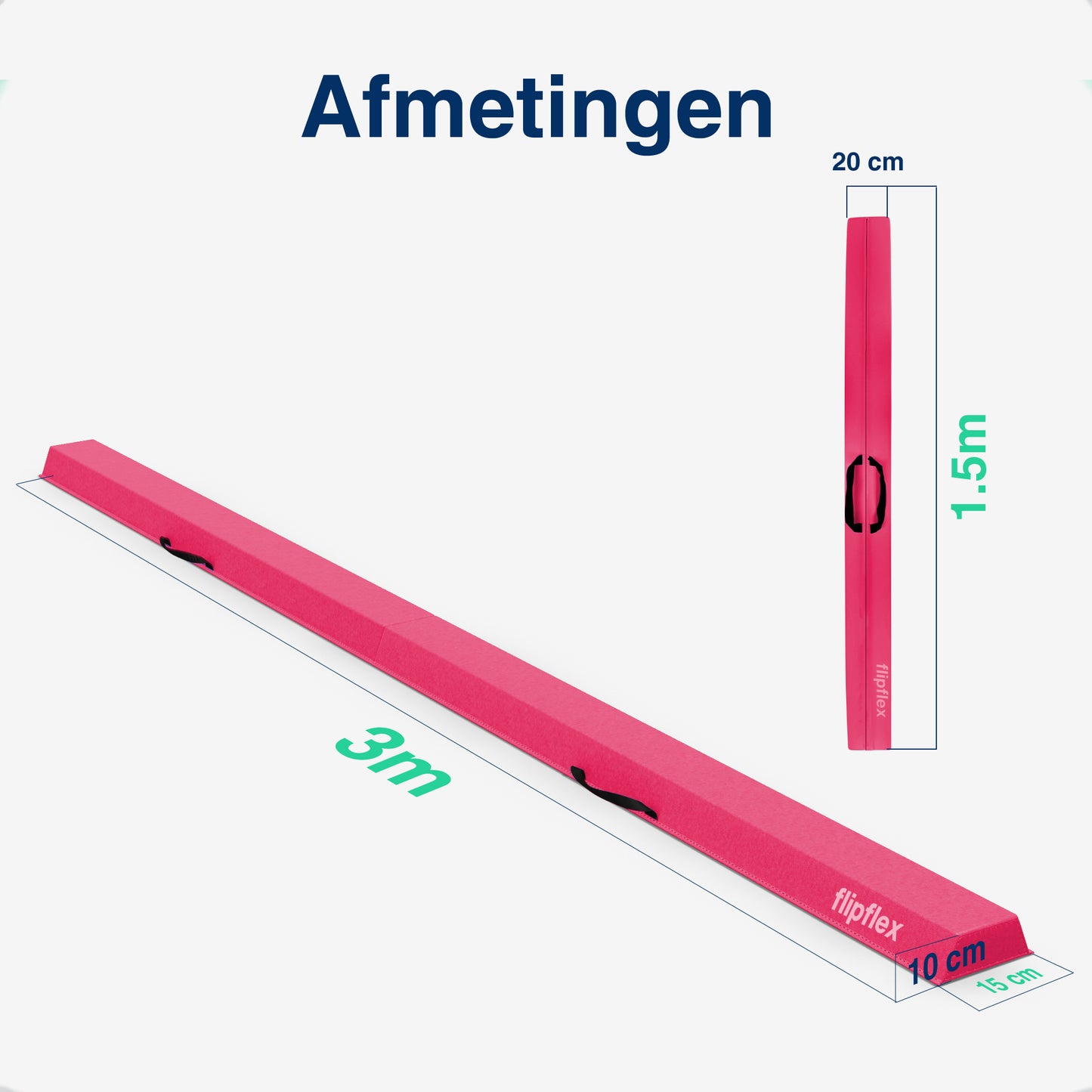 Turnbalk - 3 meter - Roze