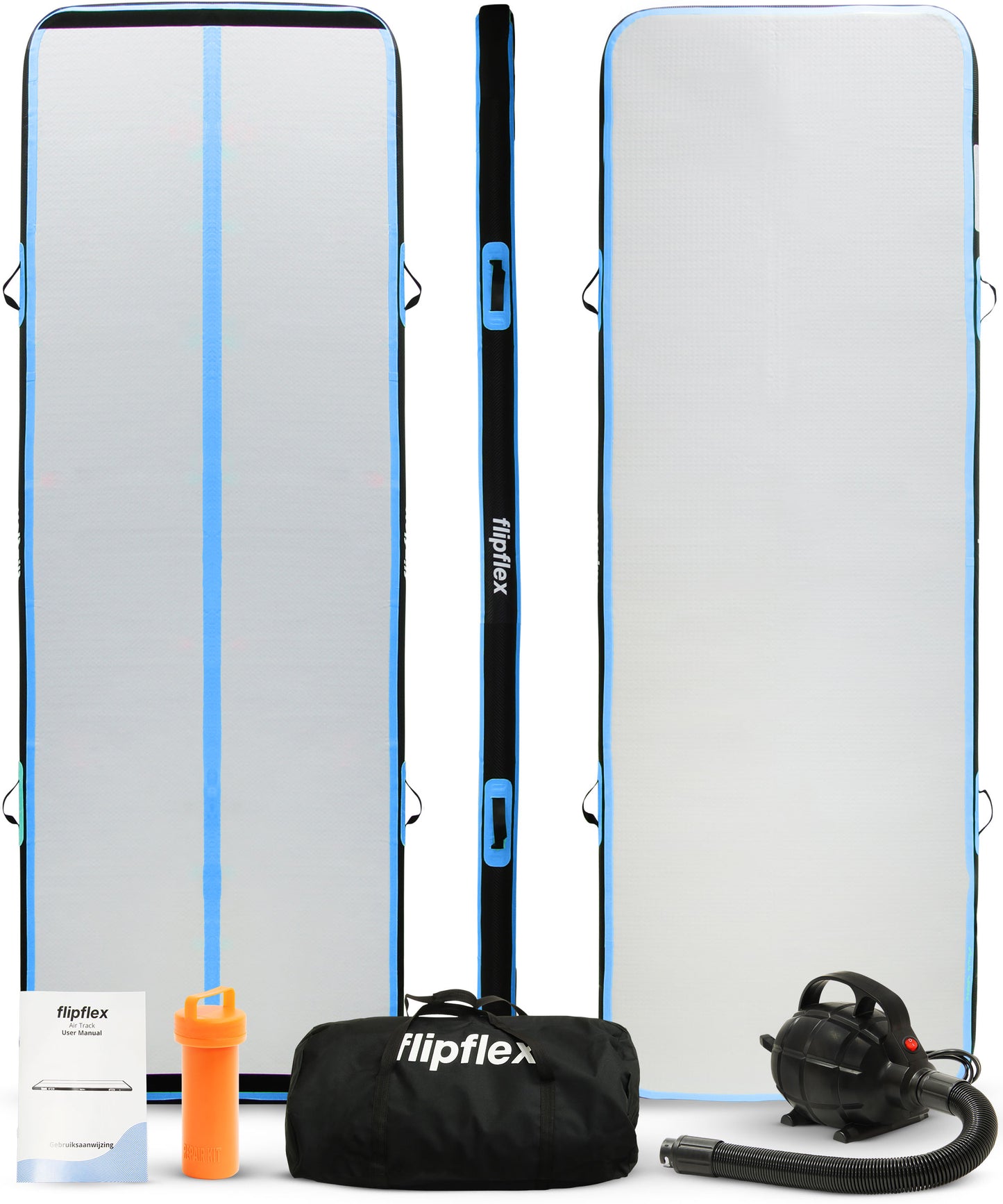 Airtrack 4 Meter - Blauw - 10cm dik