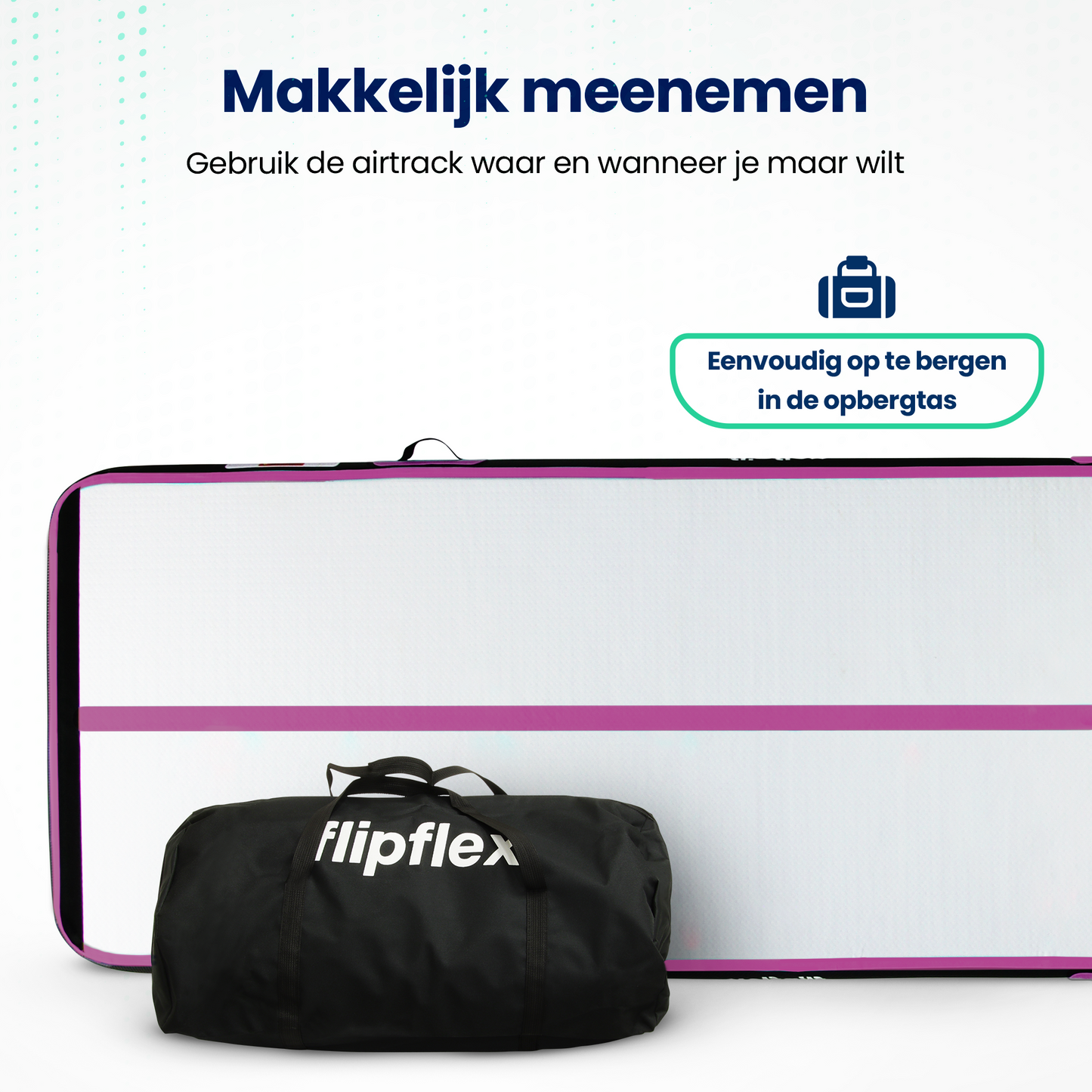 Airtrack 4 Meter - Roze - 20cm dik