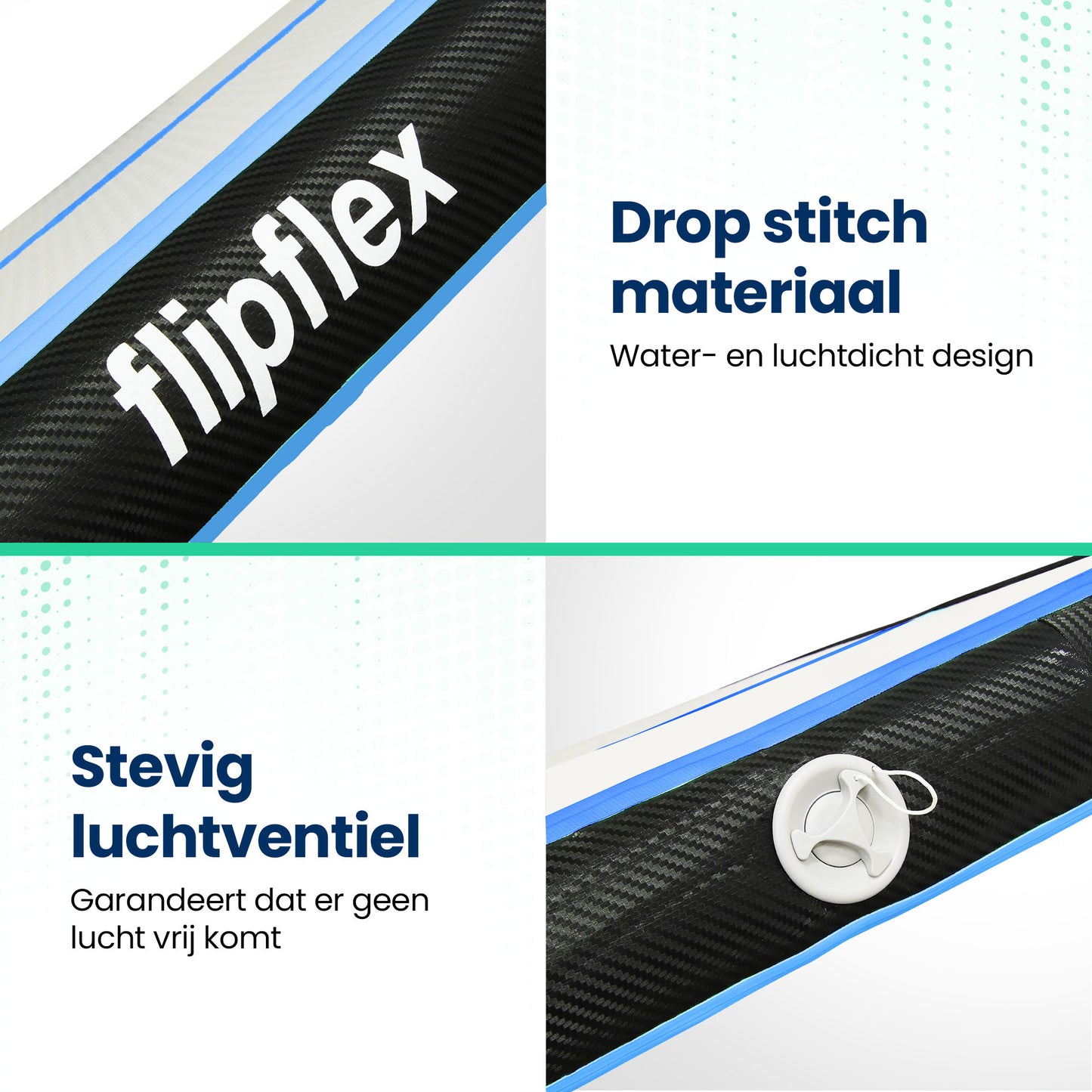 Airtrack 4 Meter - Blauw - 10cm dik