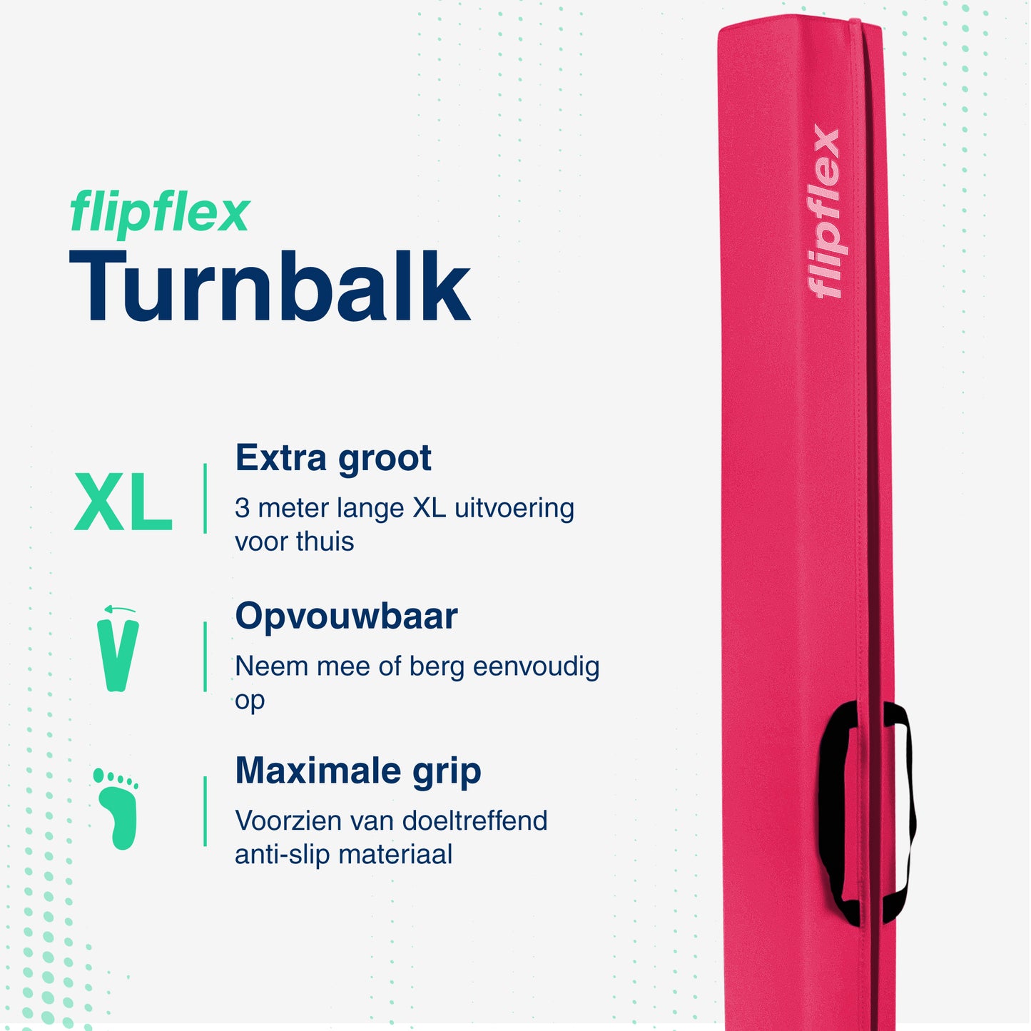 Turnbalk - 3 meter - Roze
