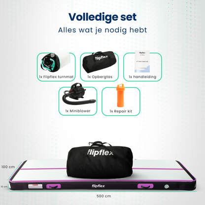 Airtrack 5 meter - 10 cm dik - Roze
